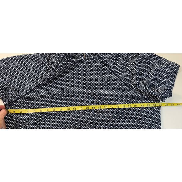 CJ banks geometric 1X plus size top blue black career casual relaxed fit EUC - Picture 6 of 7